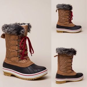 *CLEARANCE!!!* Winter Fur Lace-Up Duck Boots